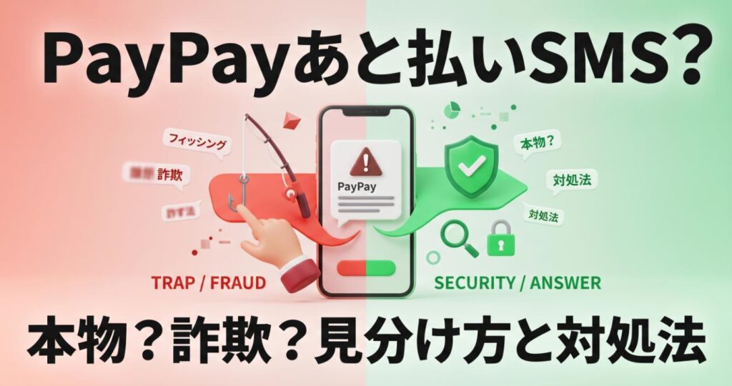 PayPayあと払いのショートメッセージは本物？詐欺SMSの見分け方と正しい対処法