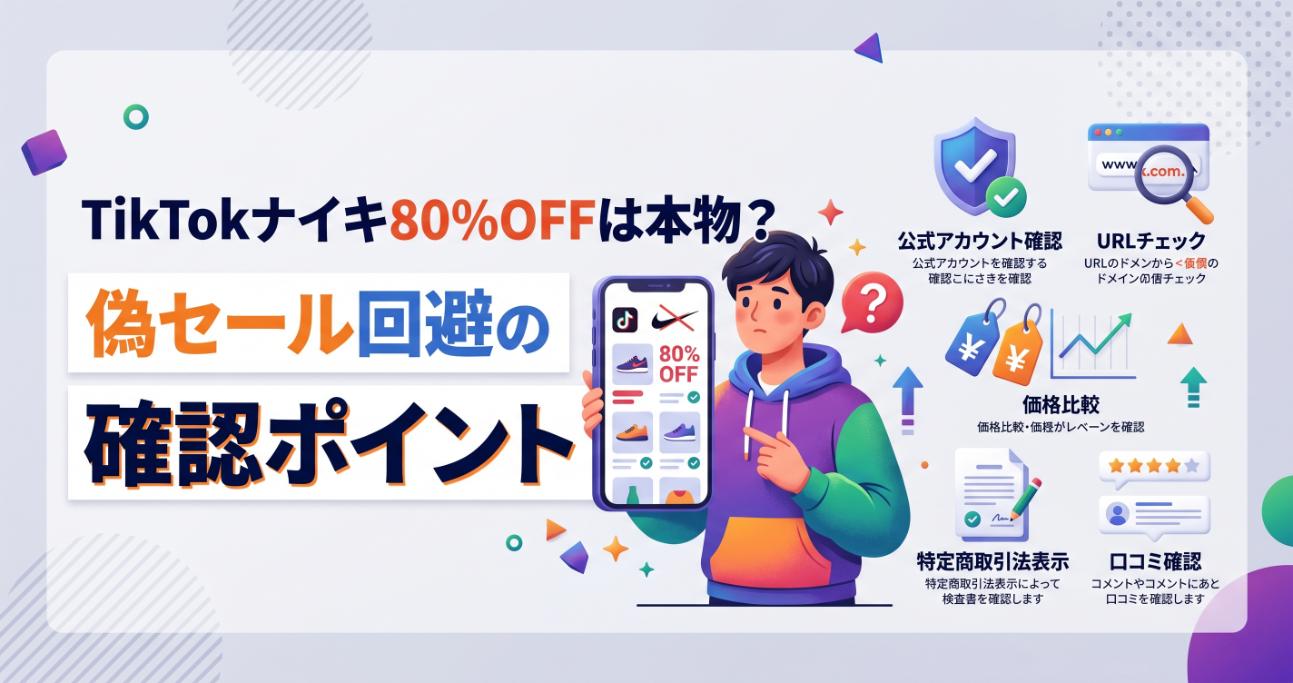 TikTokナイキ80%OFFは本物？偽セール回避の確認ポイント