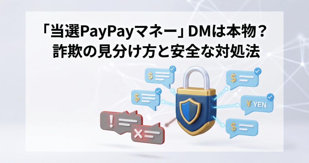 Xで届く「当選PayPayマネー」は本物？詐欺DMの見分け方と安全な対処法