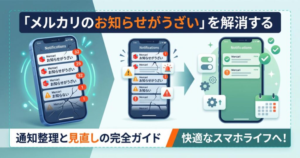 「メルカリのお知らせがうざい」を解消する通知整理と見直しの完全ガイド
