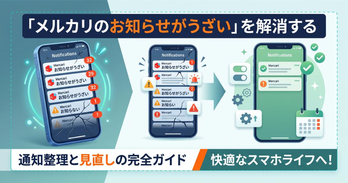 「メルカリのお知らせがうざい」を解消する通知整理と見直しの完全ガイド