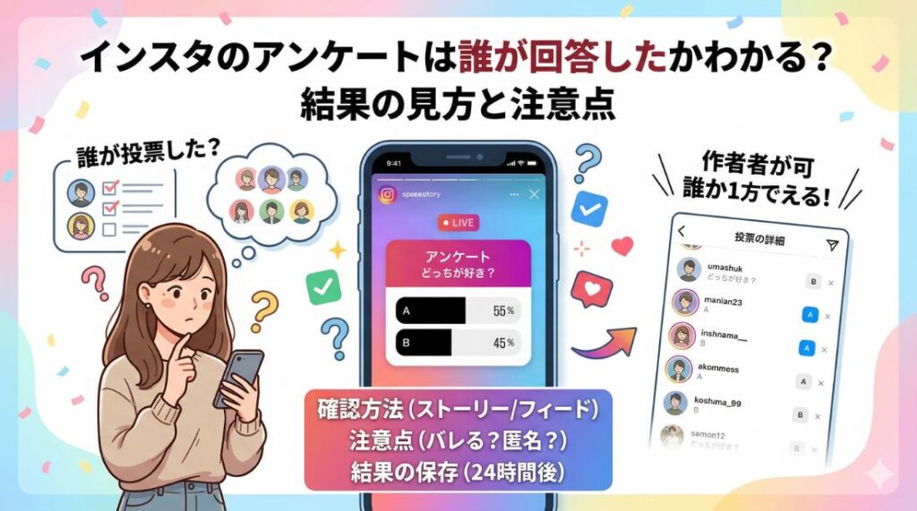 インスタのアンケートは誰が回答したかわかる？結果の見方と注意点