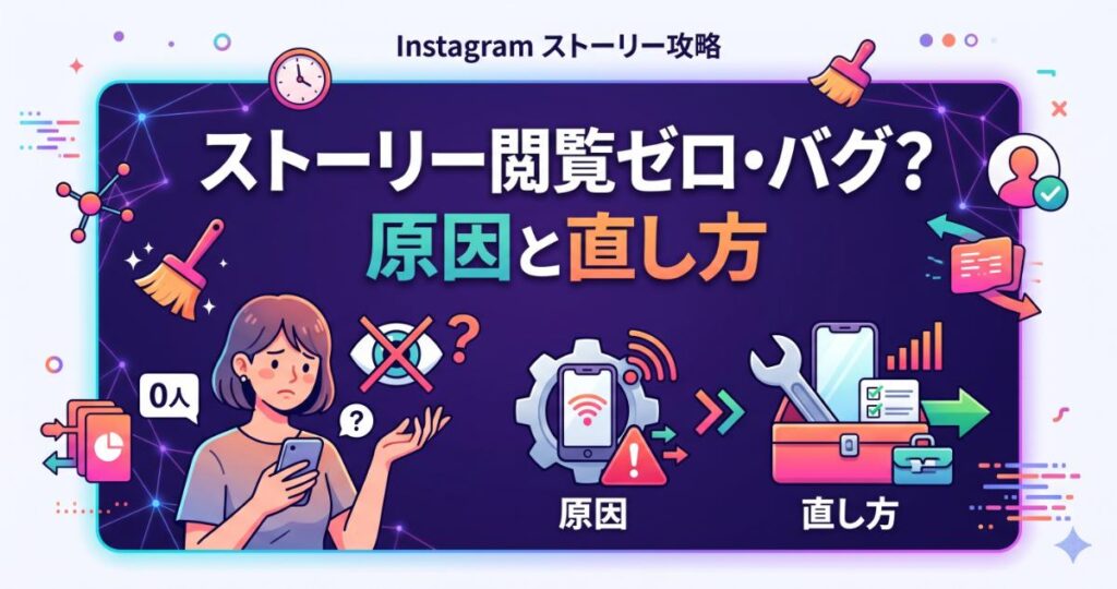 インスタストーリー閲覧ゼロ・バグ？の原因と直し方