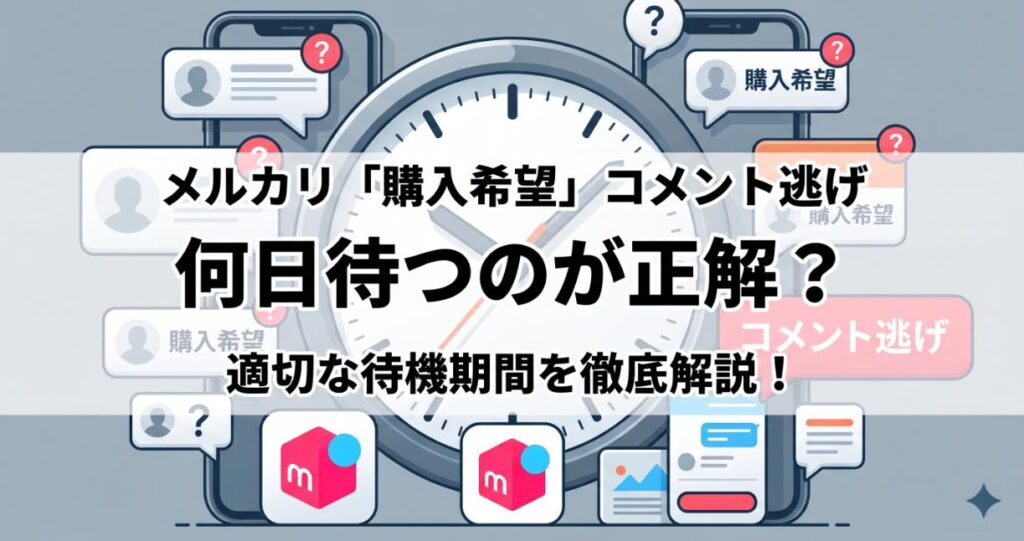 メルカリのコメント逃げで購入希望と言われたら何日待つ？