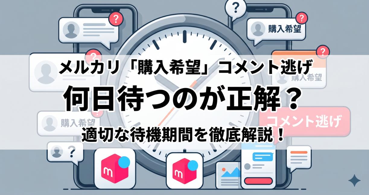 メルカリのコメント逃げで購入希望と言われたら何日待つ？