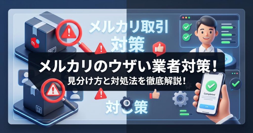 メルカリの業者がうざい理由と見分け方、買われた時の対処法
