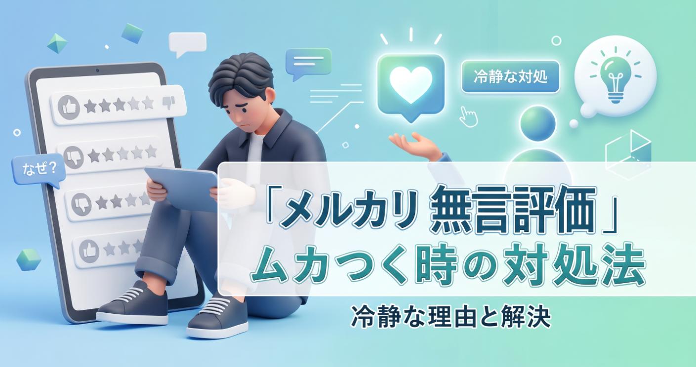 メルカリの無言評価がムカつく時に知るべき理由と冷静な対処法を解説