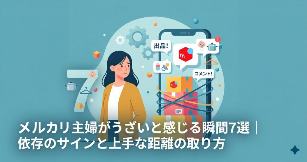 メルカリ主婦がうざいと感じる瞬間7選｜依存のサインと上手な距離の取り方