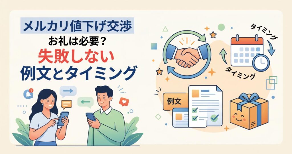 メルカリ値下げ交渉のお礼は必要？失敗しない例文と送るタイミング