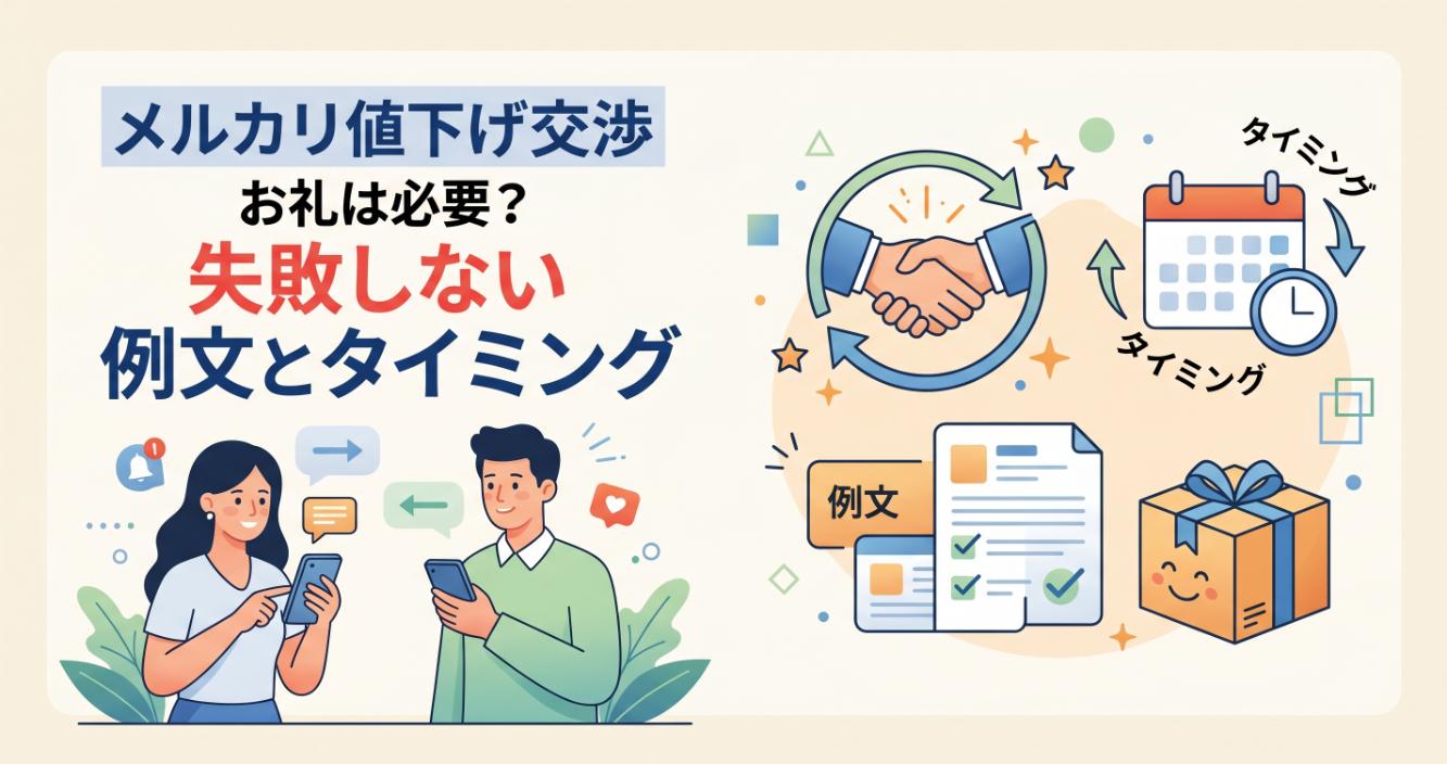 メルカリ値下げ交渉のお礼は必要？失敗しない例文と送るタイミング