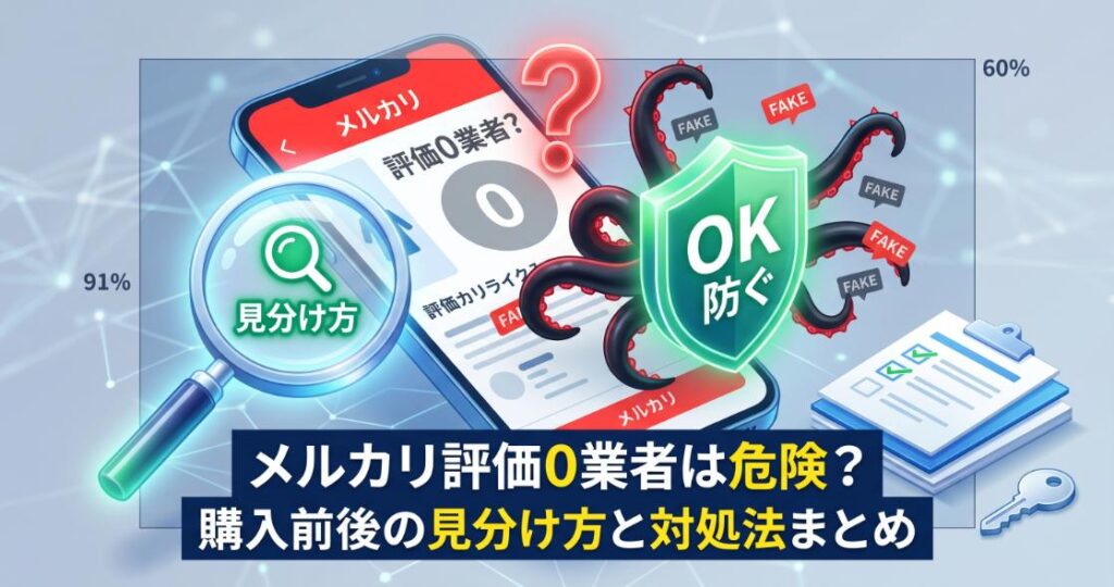 メルカリ評価0業者は危険？購入前後に効く見分け方と対処法まとめ