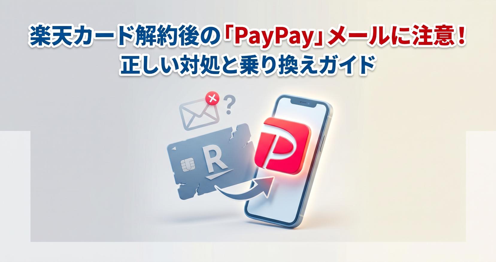 楽天カード解約後に「PayPayで支払え」メールは詐欺？正しい対処と乗り換え判断