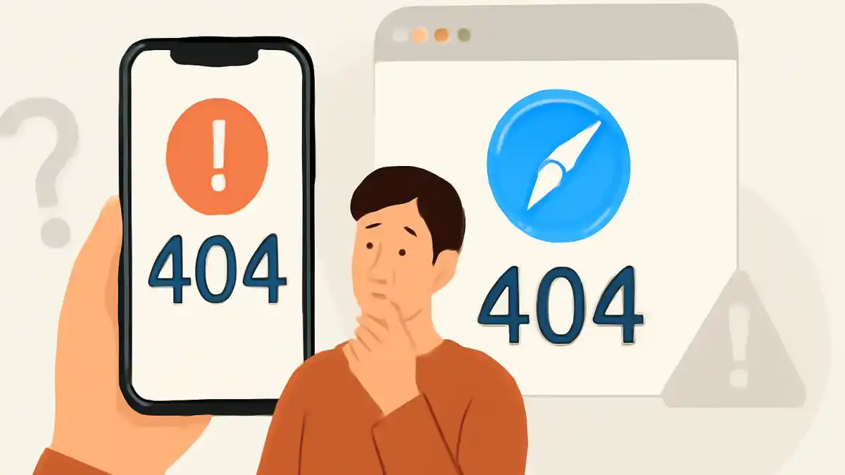 iPhoneのSafariで404エラーが出る原因と直し方