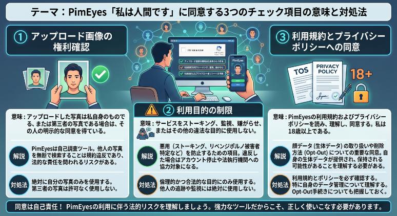 pimeyes私は人間です同意する３つの後に何が起きるのか