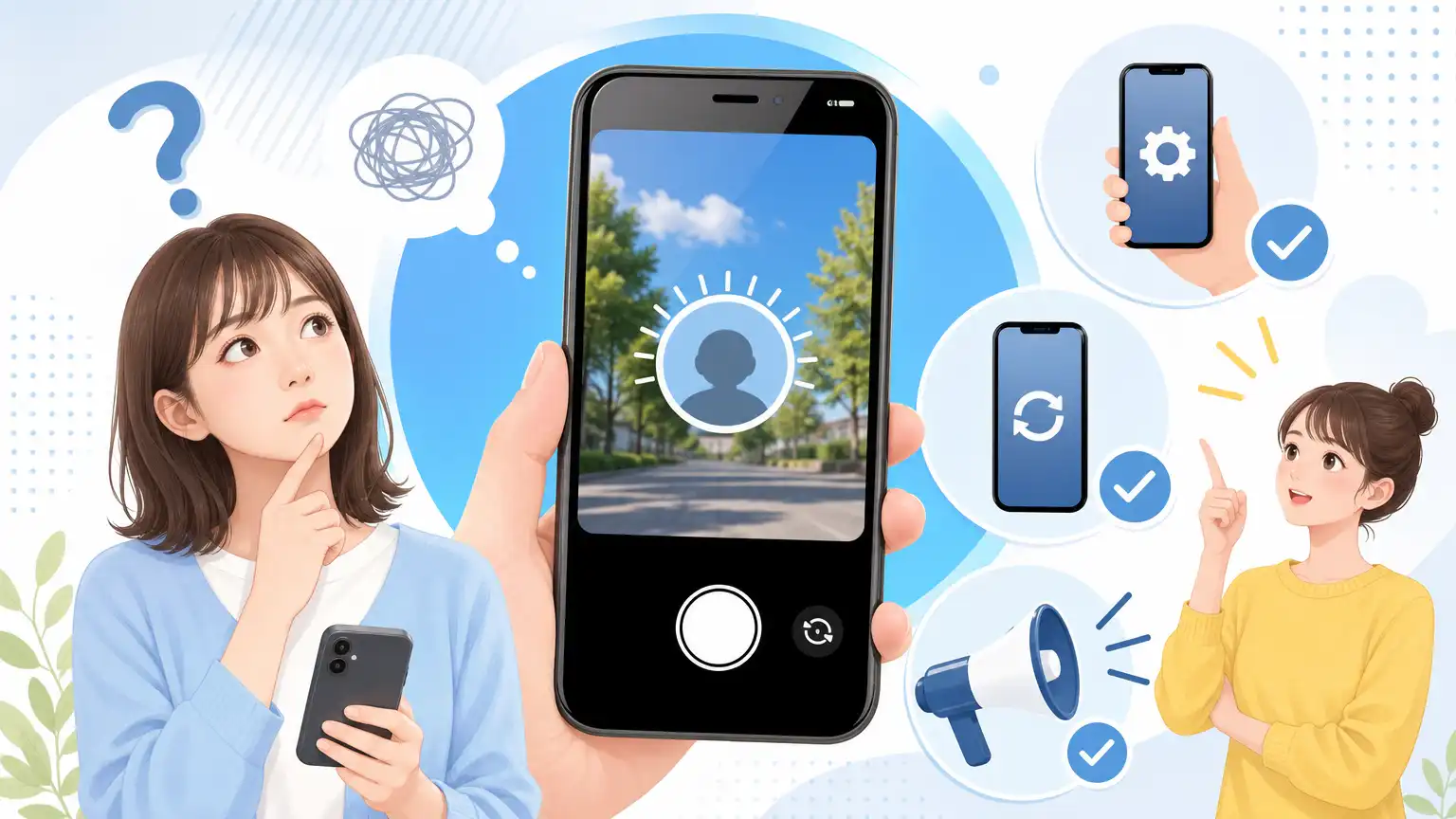 BeRealであと999と表示されて戸惑う人のイメージ