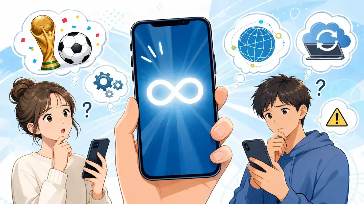 BeRealで無制限表示が出て戸惑う人のイメージ