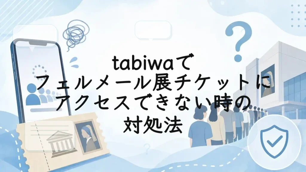 tabiwaでフェルメール展チケットにアクセスできない時の対処法