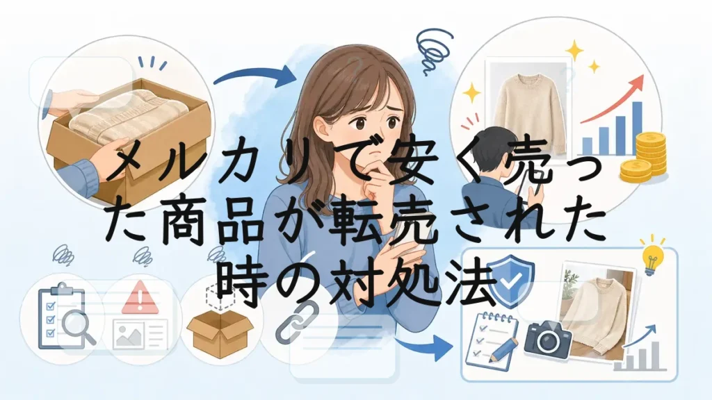 メルカリで安く売った商品が転売された時の対処法