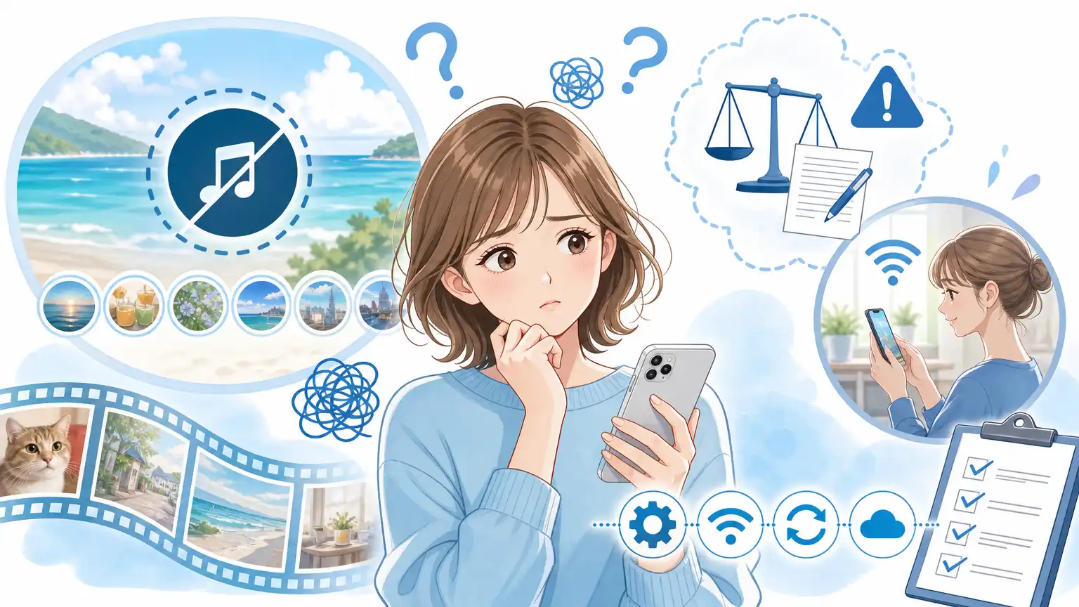 インスタのハイライト音源が消えた原因は?権利保有者ライセンス表示と戻す前に見ること
